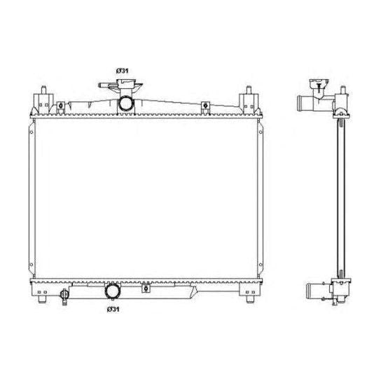 NRF Radiator fits Toyota Yaris/vitz NRF  - Dynamic Drive