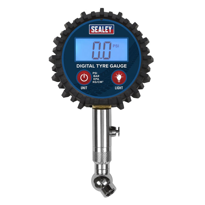 Sealey Digital Tyre Pressure Gauge with Swivel Head & Quick Release TST001 Sealey  - Dynamic Drive