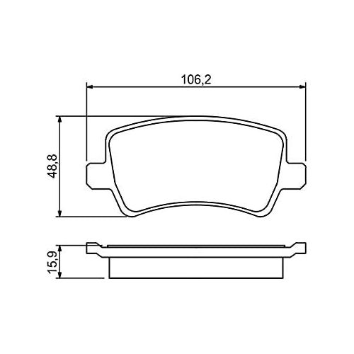 Bosch Brake Pad Set Bp1120 fits Land Rover Freelander TD4 - 2.2 - 06-14 09864942