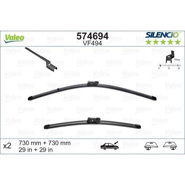 Valeo Wiper Blades Kit 574694 Automotive Part fits Ford Focus Iii Valeo  - Dynamic Drive