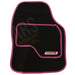 4 x Black Car Carpet Floor Mats with Pink Trim fits Citroen C1 C2 C3 C4 Saxo UKB4C  - Dynamic Drive