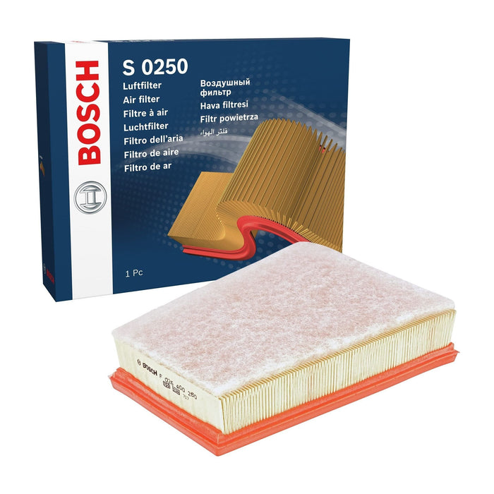 Bosch Car Air Filter S0250 fits Mercedes-Benz Citan 109D CDi|CDi BlueEFFICIENCY