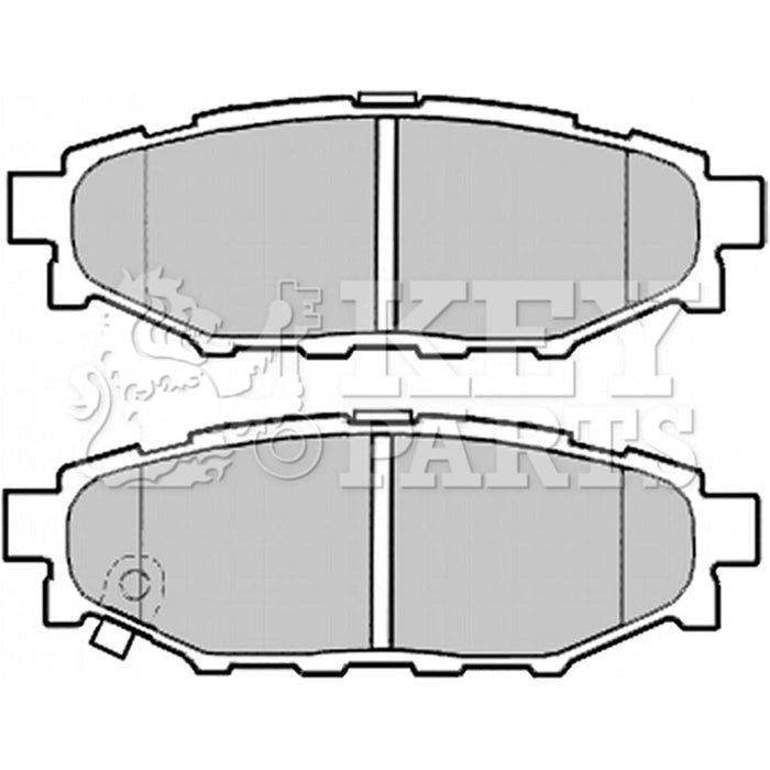 Genuine Key Parts KBP2004 Rear Brake Pads-Includes Wear Indicators (Akebono)