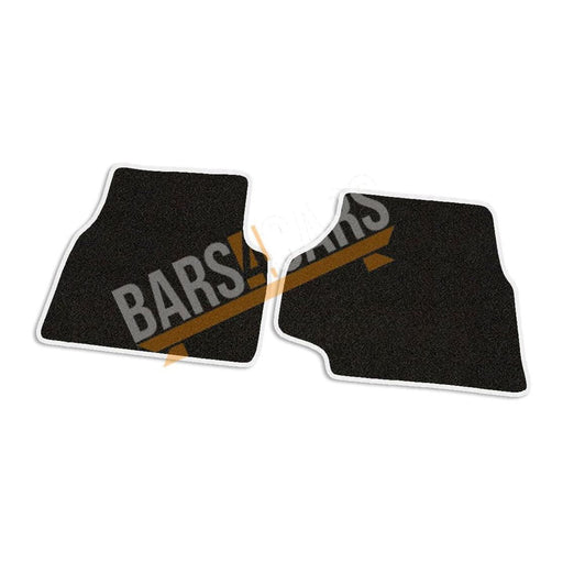 Fully Tailored White Trim Carpet Mats Landrover Defender 90 & 110 Set of 2 UKB4C  - Dynamic Drive