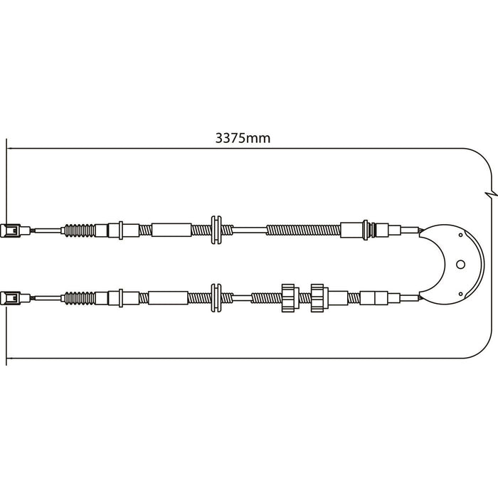 Apec Brake Cable Rear Fits Ford Sierra