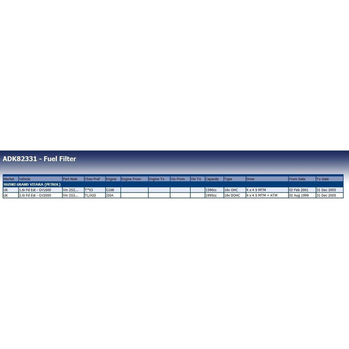 Blue Print ADK82331 Fuel Filter