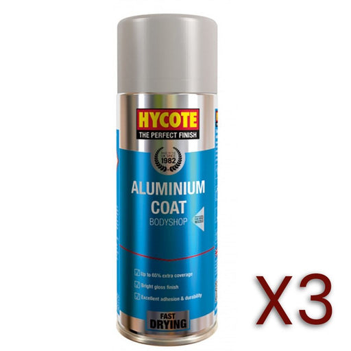 3x Hycote XUK429 Bodyshop Alumnium Coat 400ml Hycote  - Dynamic Drive