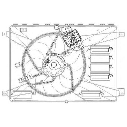 NRF RADIATOR FAN fits Land Rover Freelander 2 LR002660 NRF  - Dynamic Drive