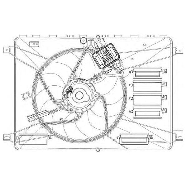 NRF RADIATOR FAN fits Land Rover Freelander 2 LR002660 NRF  - Dynamic Drive