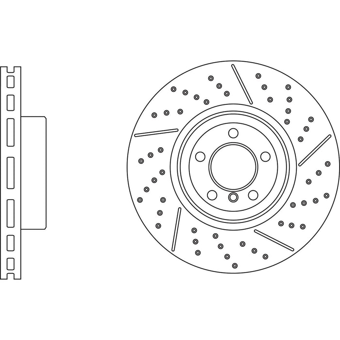 Genuine APEC Front Brake Discs & Pads Set Perforated for BMW 3 Series