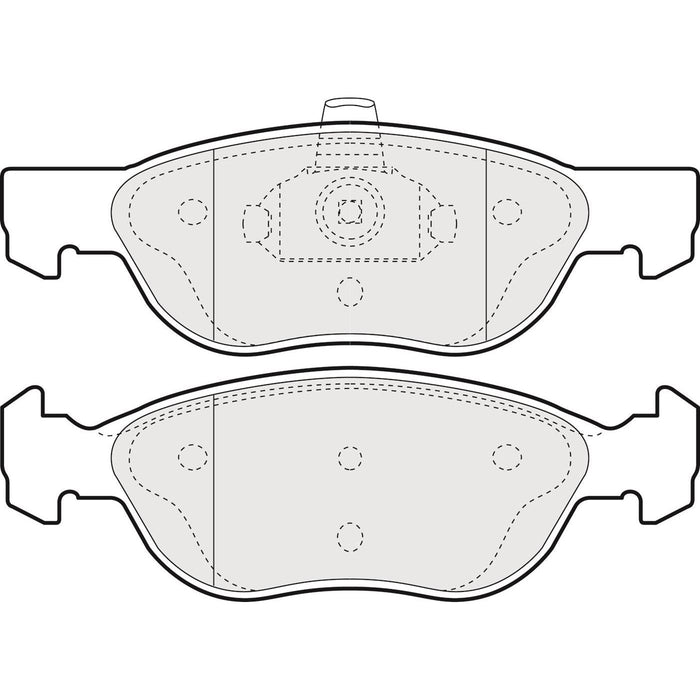 Genuine APEC Front Brake Discs & Pads Set Solid for Fiat Punto