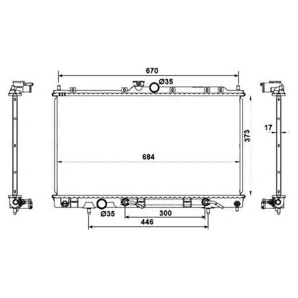 NRF Radiator fits Mitsubishi Lancer NRF  - Dynamic Drive