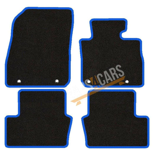 Tailored Blue Trim Carpet Mats for Mazda Cx3 15-18 + Clips 2015 2016 2017 2018 UKB4C  - Dynamic Drive