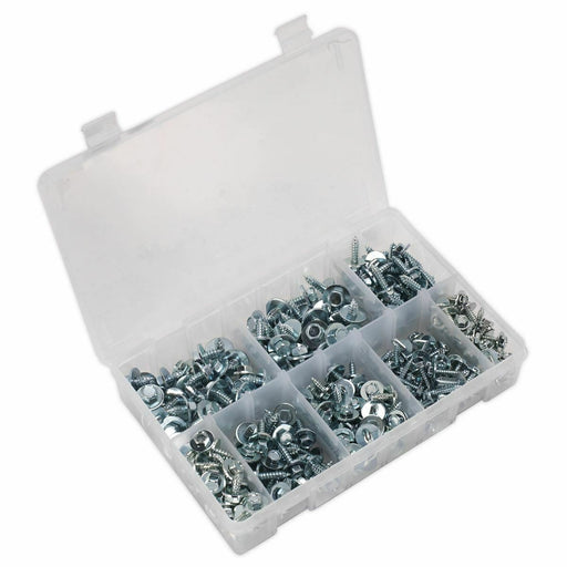 Sealey Acme Screw with Captive Washer Asstmt 300pc Zinc BS 4174CZ AB067SM Sealey  - Dynamic Drive