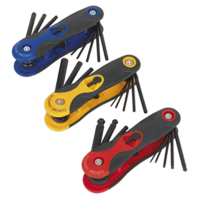 Sealey Folding Key Set 3Pc