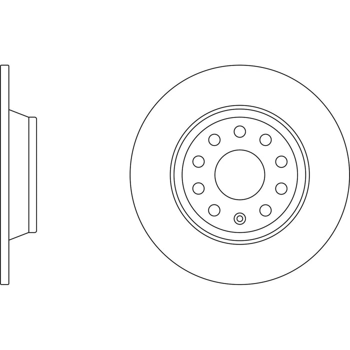 Genuine APEC Rear Brake Disc & Pads Set Solid for Skoda Superb