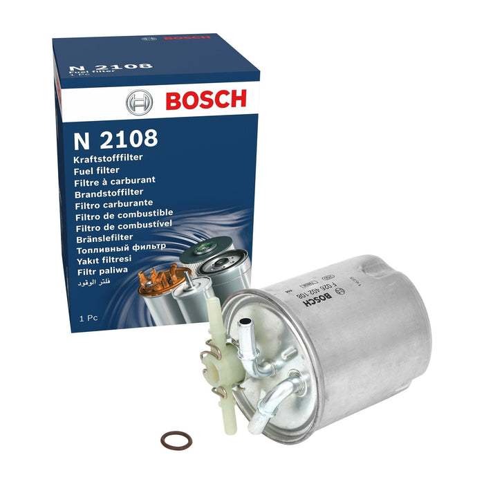 Genuine Bosch Car Fuel Filter N2108 fits Nissan X-Trail dCi - 2.0 - 07-14 F02640