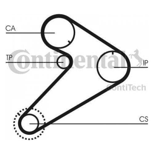 Genuine Continental ContiTech Timing Belt Kit fits RenaultHyundaiMitsubishi CT92 ContiTech  - Dynamic Drive