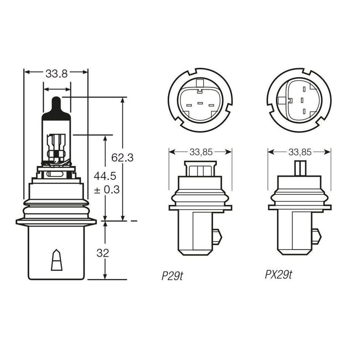 Ring Automotive R9007 12V 65/55W Hb5 Px29T Halogen Headlamp