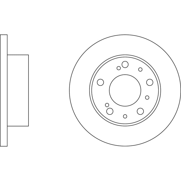 Genuine APEC Front Brake Discs & Pads Set Solid for Citroen C25 Apec  - Dynamic Drive