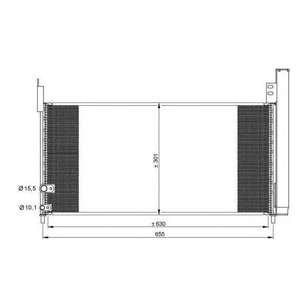 NRF Air Con Condenser fits Toyota Auris Prius Lexus CT