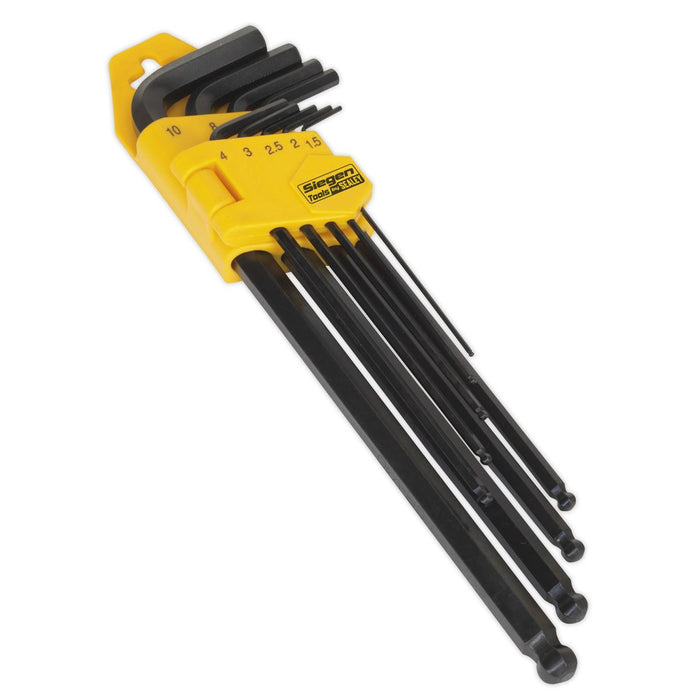 Sealey Ball-End Hex Key Set 9pc Extra-Long Metric S01094