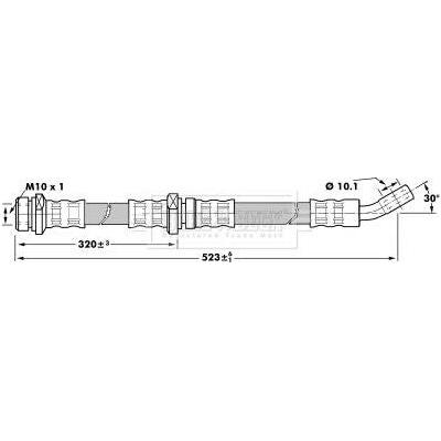 Genuine Borg & Beck Brake Hose fits Horseshoe Clip x5 BBH7200