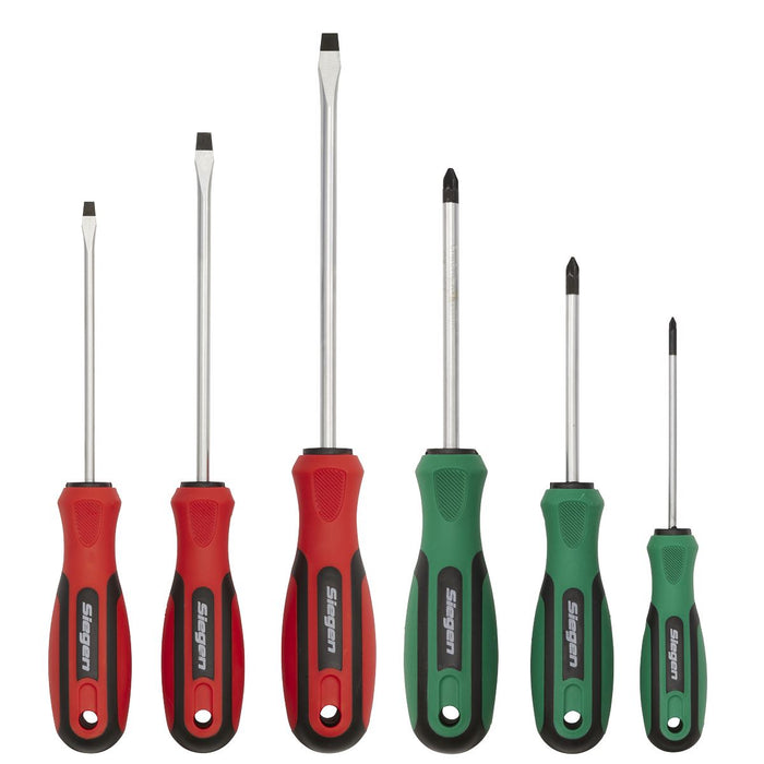 Sealey Soft Grip Screwdriver Set 6pc S0615 Siegen by Sealey  - Dynamic Drive