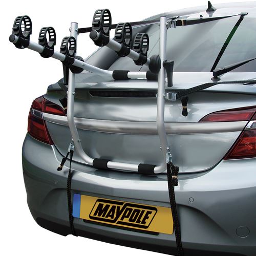 Car 3 Bike Carrier Rear Tailgate Boot Cycle Rack fits Universal Maypole  - Dynamic Drive