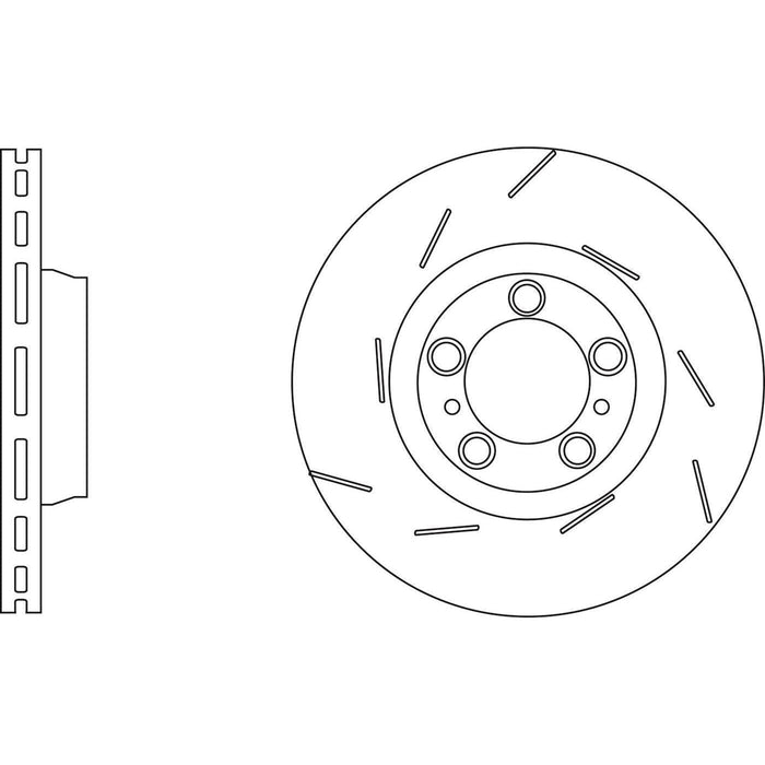 Apec Brake Disc Front Left Fits Porsche 911 Panamera Handed Near-Side