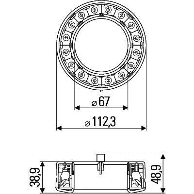 Hella Tail Light LED 24V 2SB 009 362-011 Hella  - Dynamic Drive