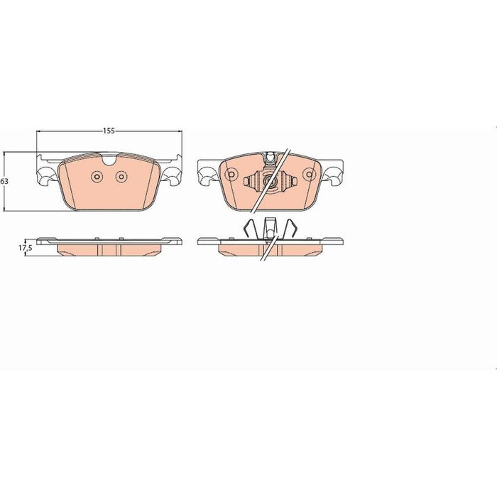 Genuine TRW Brake Pads GDB2221