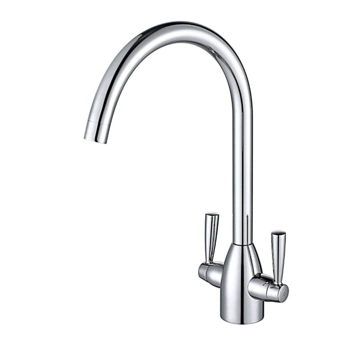 AG Fornham Twin Lever Kitchen / Galley Monoblock Mixer Tap Chrome