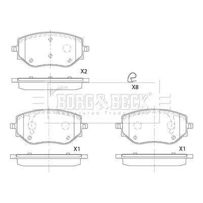 Genuine Borg & Beck Brake Pads fits Micra K14 Clio V 0619 BBP2887 Borg & Beck  - Dynamic Drive