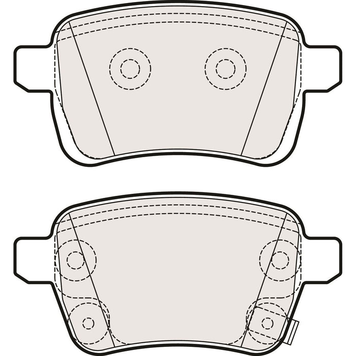 Genuine APEC Rear Brake Discs & Pads Set Solid for Vauxhall Adam Apec  - Dynamic Drive