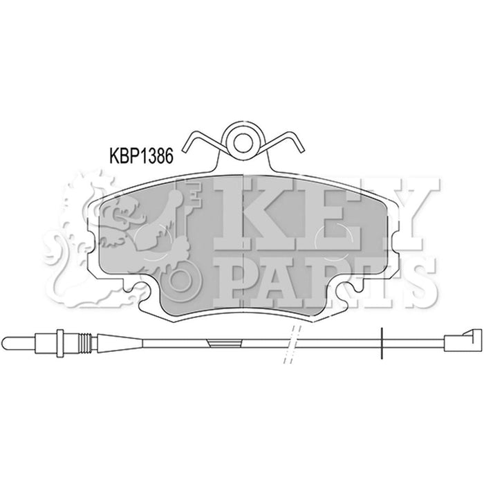 Genuine Key Parts KBP1386 Front Brake Pads-Includes Wear Indicators (Lucas-Girling)