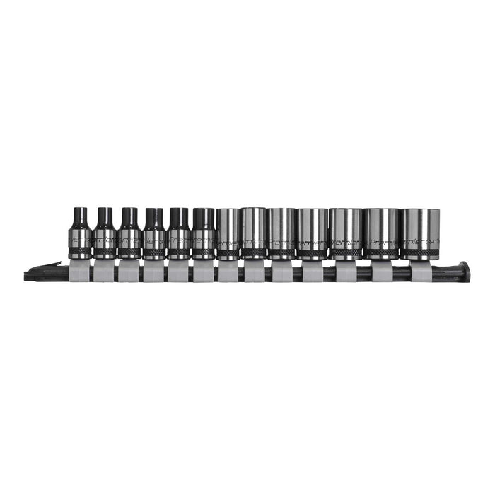 Sealey Socket Set 13pc 1/4"Sq Drive Metric Black Series AK7990