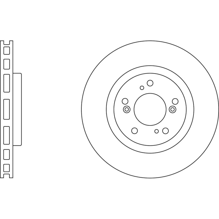 Apec Brake Disc Front Fits Honda Accord Legend