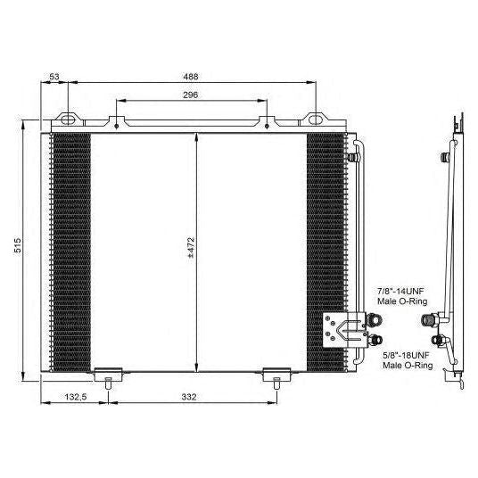 NRF Air Con Condenser fits Mercedes E-class