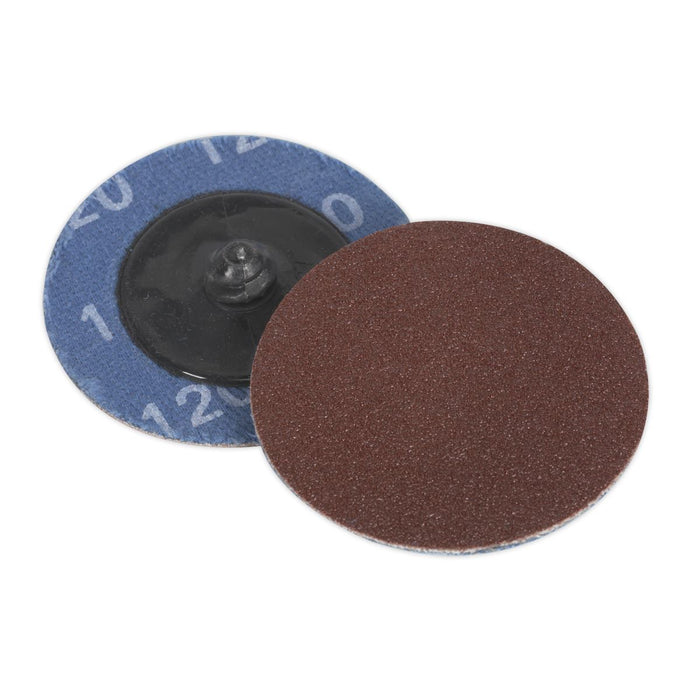 Sealey Quick-Change Sanding Disc50mm 120Grit Pack of 10 PTCQC50120