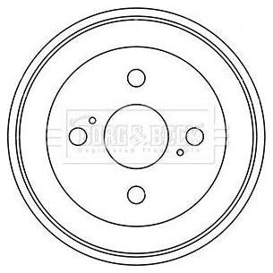 Genuine Borg & Beck Brake Drum fits Daihatsu MateriaSirion 05 BBR7246 Borg & Beck  - Dynamic Drive