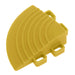 Sealey Polypropylene Floor Tile Corner 60 x 60mm Yellow Pack of 4 FT3CY Sealey  - Dynamic Drive