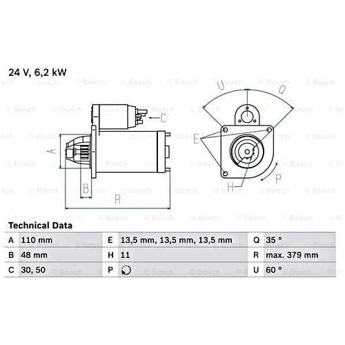 Bosch Reman Starter Motor (Hgv) 2120 0986021200 Bosch  - Dynamic Drive