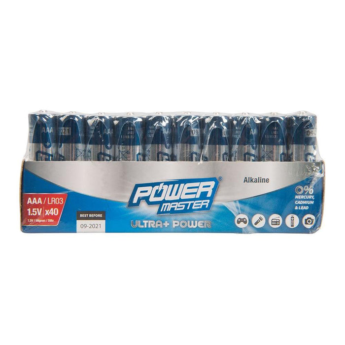 Powermaster AAA Super Alkaline Battery LR03 40pk 40pk