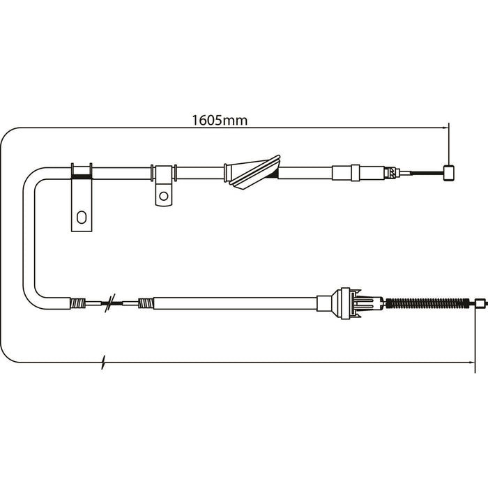 Apec Brake Cable Rear Right Fits Land Rover Freelander