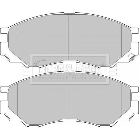 Genuine Borg & Beck Front Brake Pads fits Mitsubishi L200 1997 BBP1637 Borg & Beck  - Dynamic Drive