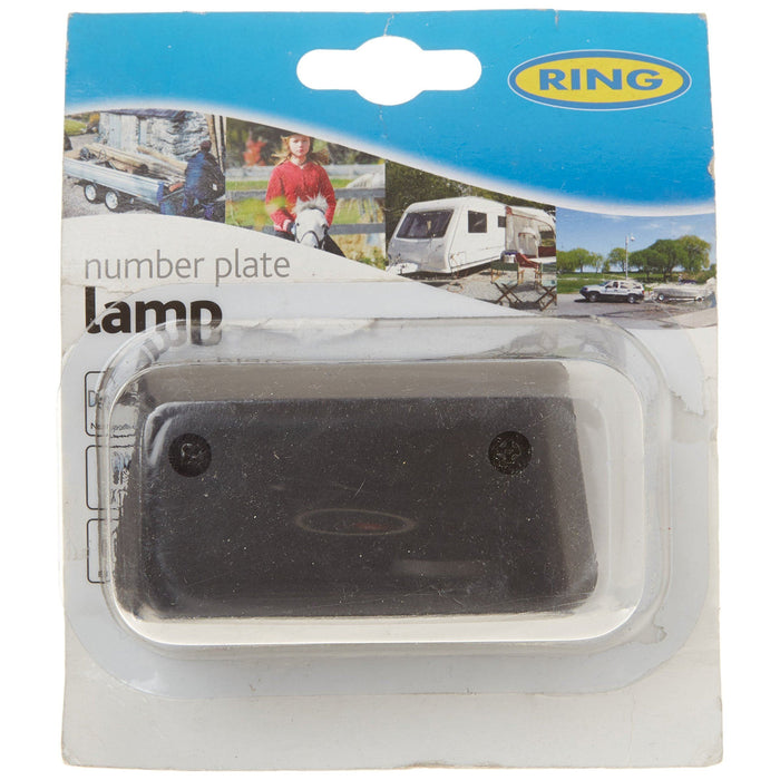 Ring Automotive RCT780 Number Plate Lamp - Black (Large) (C/W Bulb)