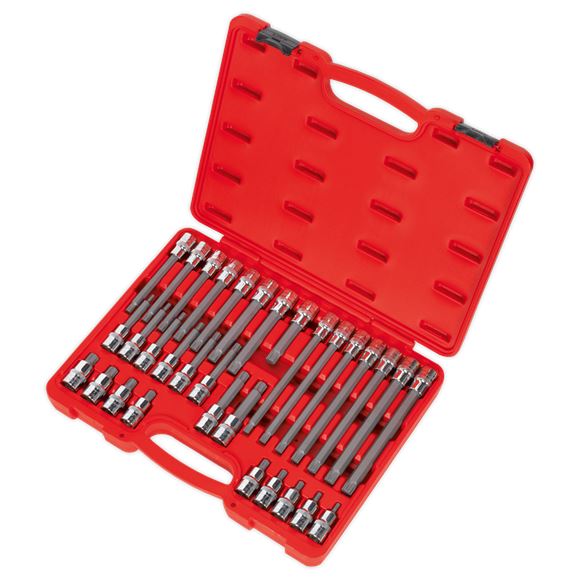 Sealey Ribe Socket Bit Set 32pc 1/2"Sq Drive AK2198