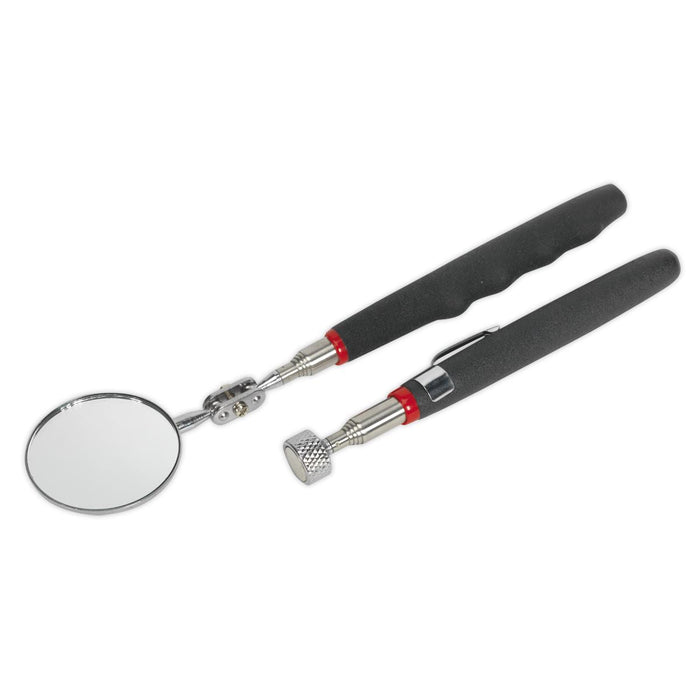 Sealey Telescopic Magnetic Pick-Up Tool & Inspection Mirror Set 2pc S0940