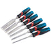 Draper Soft Grip 'Pound Thru' Bevel Edge Wood Chisel Set, 140mm (6 Piece) 70419 Draper  - Dynamic Drive